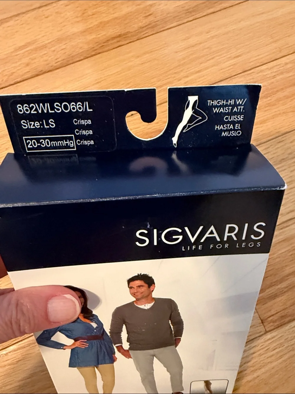 Sigvaris Compression Support Thigh-High Hosiery in Tan